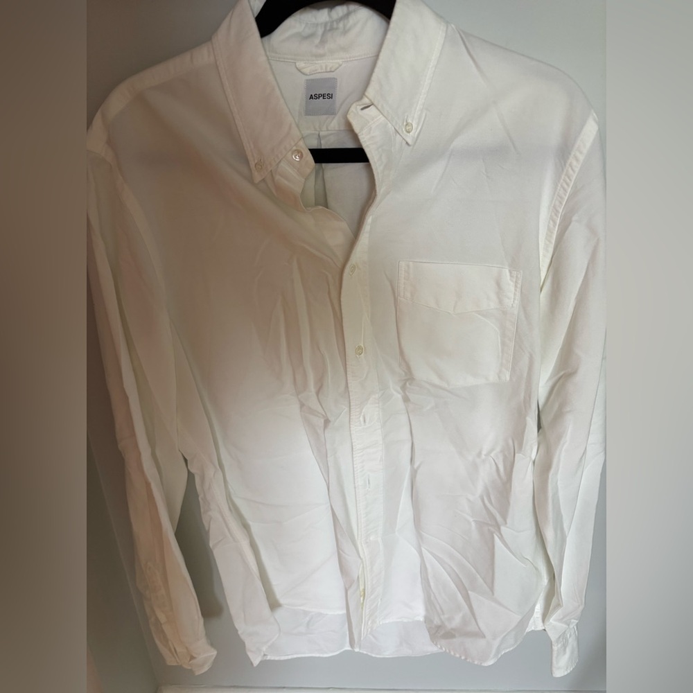 Aspesi White Casual‎ Button Down Shirt Crisp Cotton